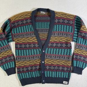 Vintage Windy Hill Grandpa Core Sweater 2XL Boho Button Cardigan Cosby Sweater